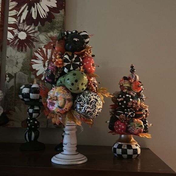 Large Designer inspired Checked Pumpkin - Picture 10 of 11